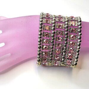 Pink Crystal Stretch Bracelet